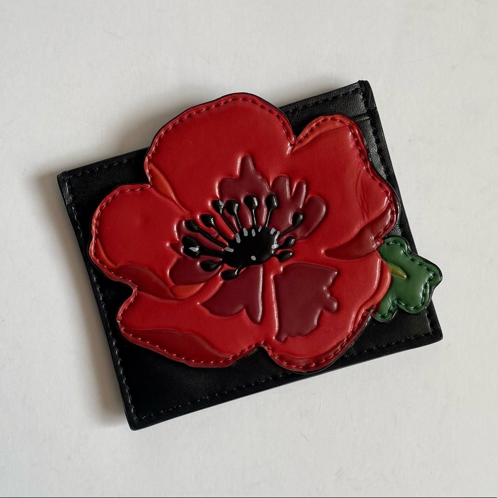 Kate Spade ooh la la Poppy Flower Card Holder